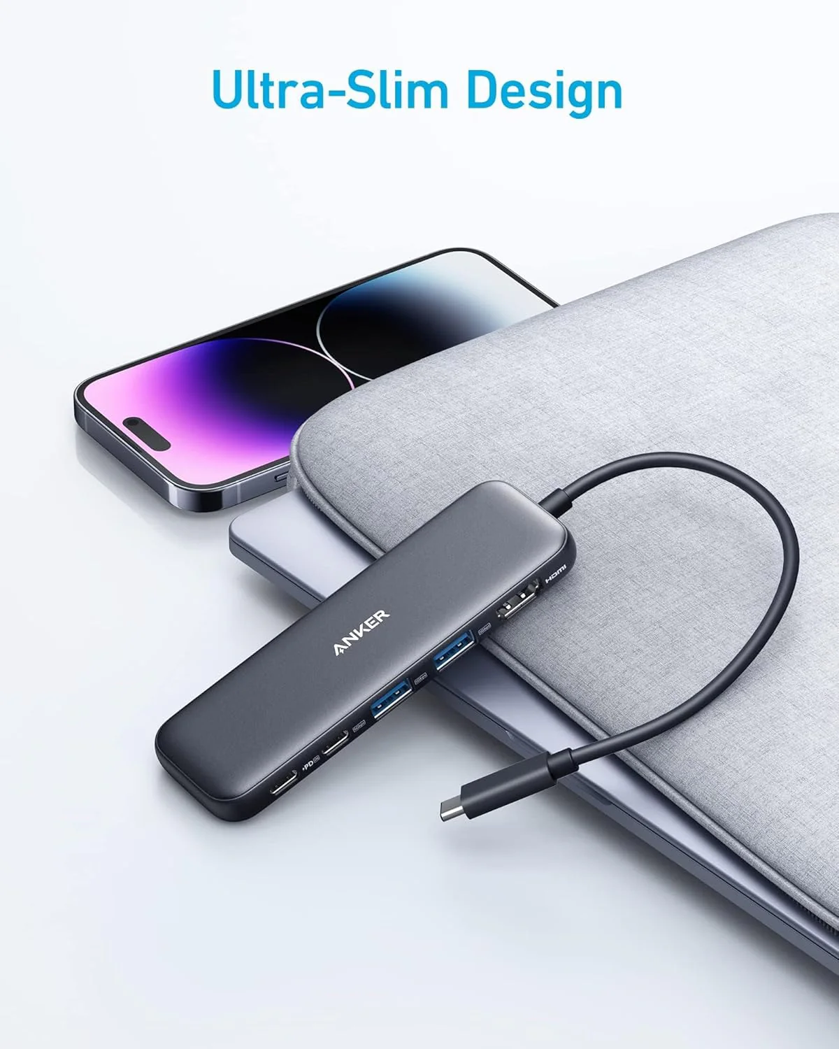 Anker 332 Usb-C Hub (5-in1) Sleek Aluminium Design - Image 3