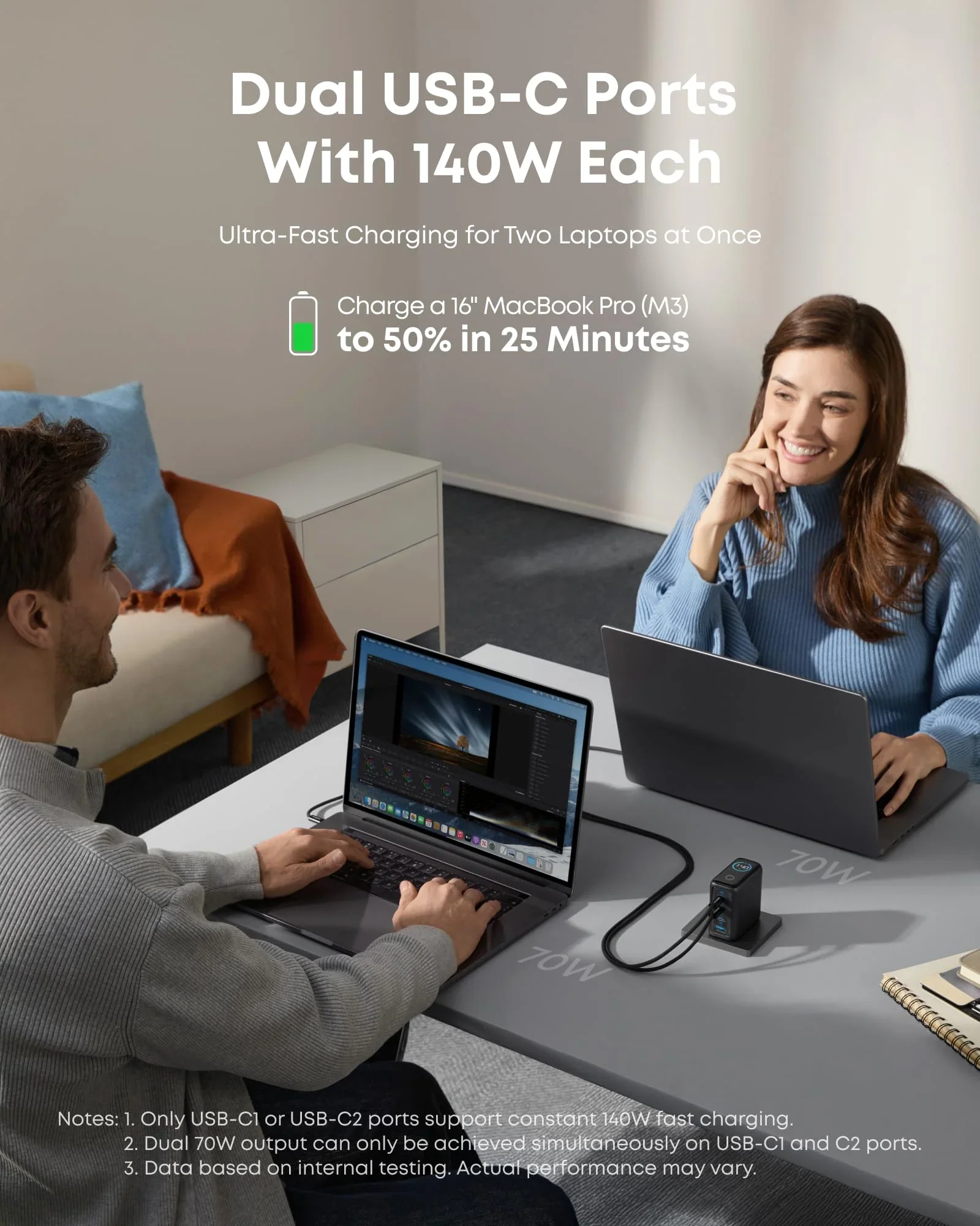 Anker Fast GaN Charger (140W, 4 Ports, PD 3.1) - Image 6