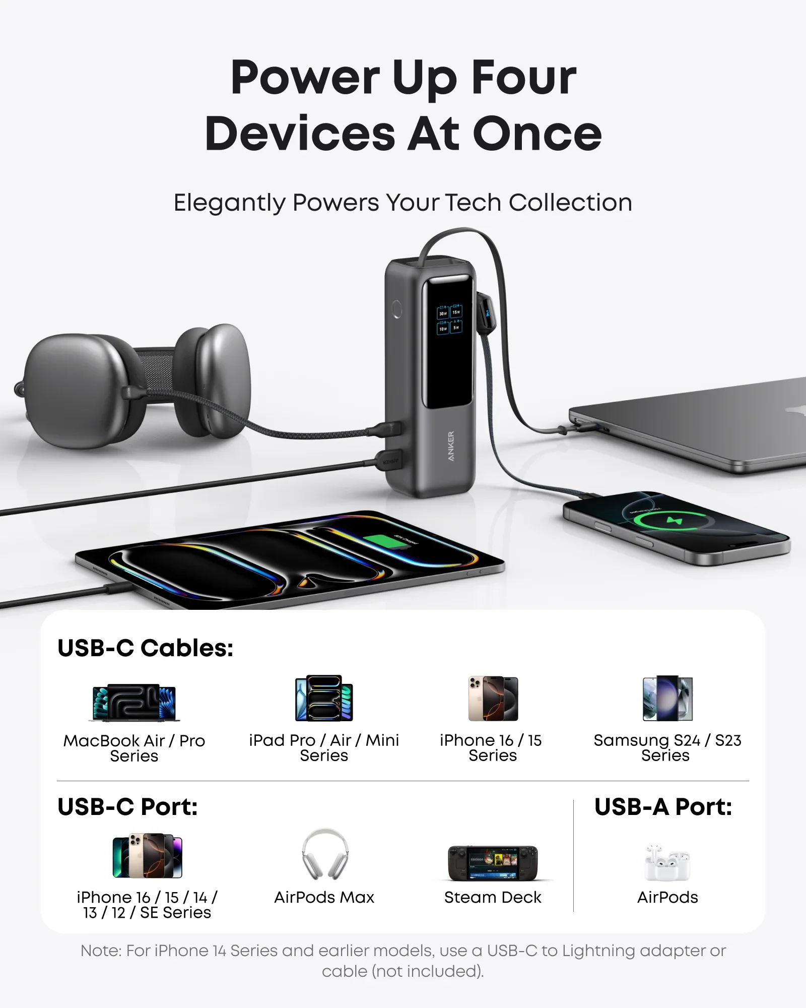 Anker Laptop Power Bank (25K, 165W, Built-In and Retractable Cables) - Image 3