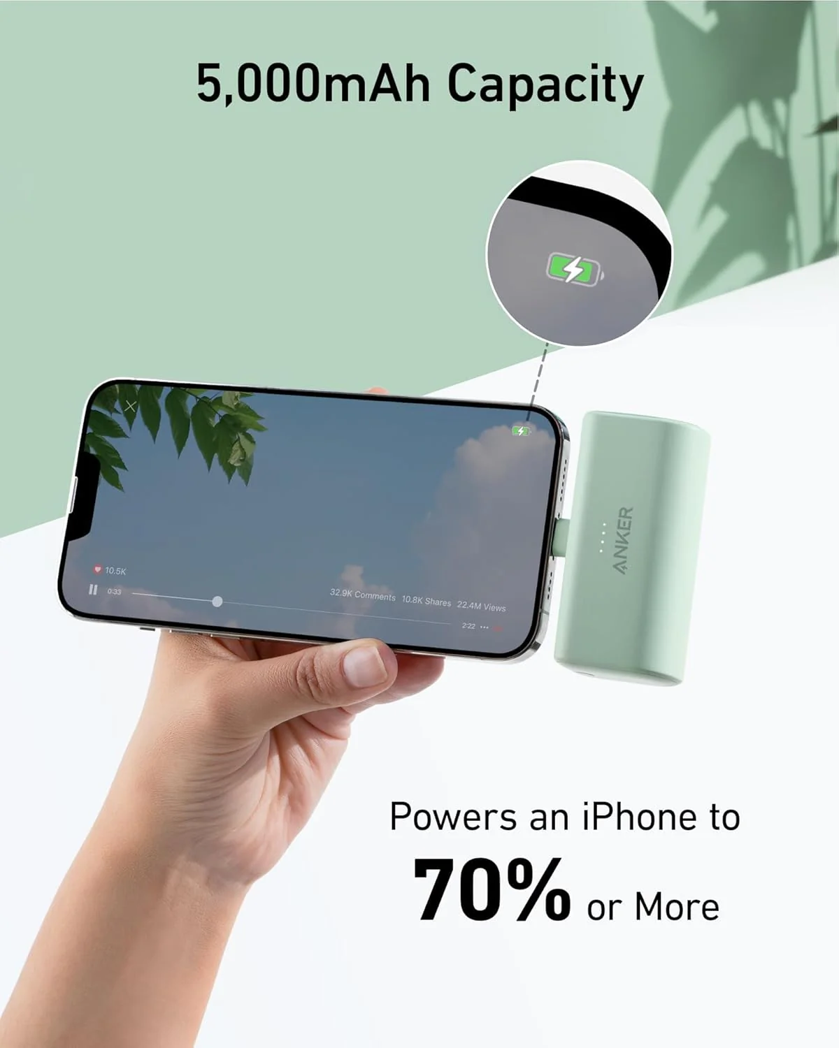 Anker Nano Powerbank 5,000mah 12w, Built-in Lightning Connector for iPhone, MFi Certified - Image 7