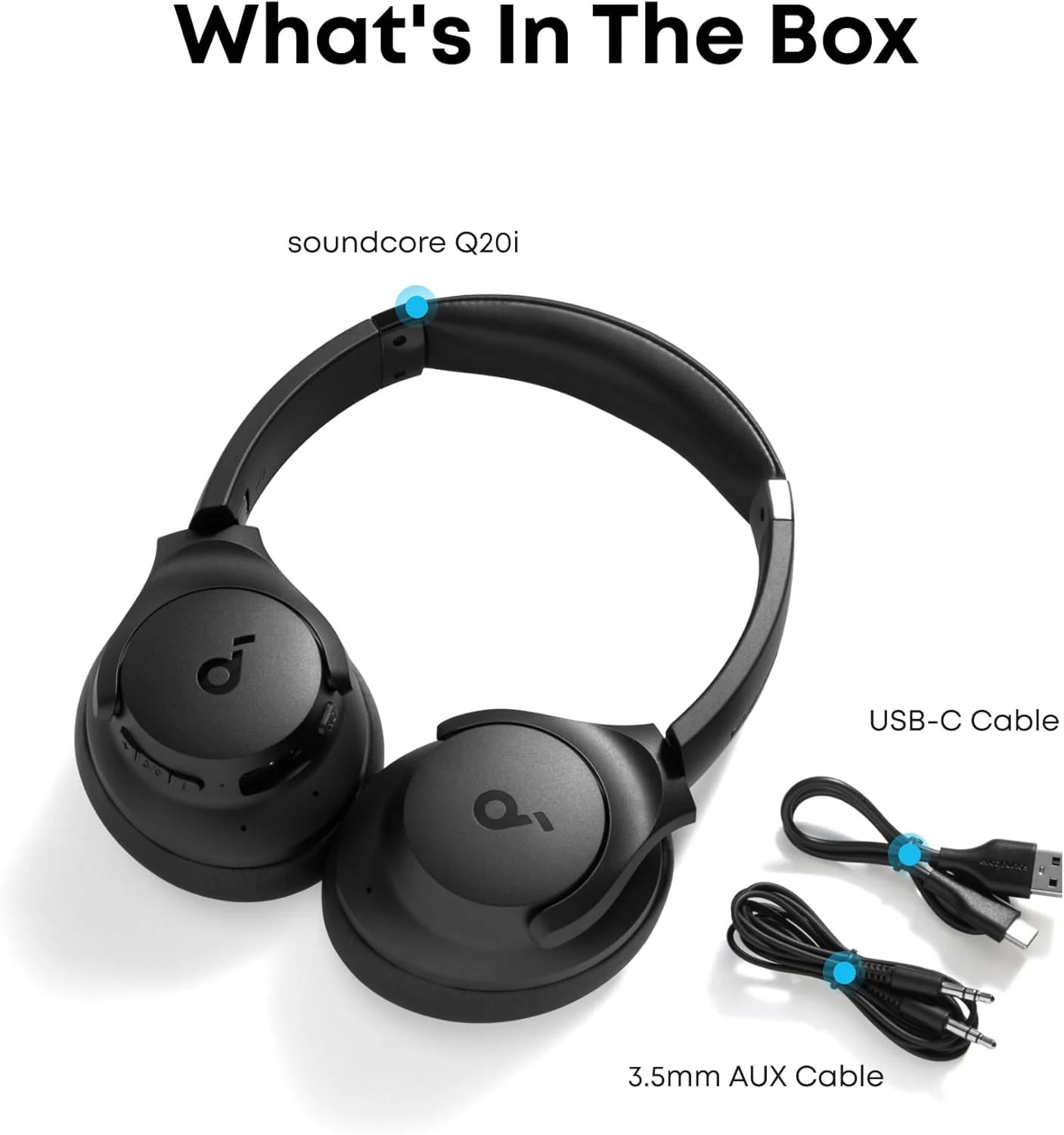 Anker Soundcore Q20i Hybrid Active Noise Cancelling Headphones - Image 2