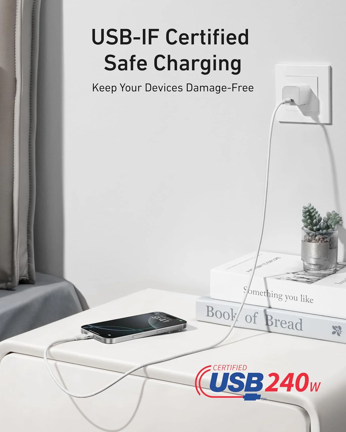 Anker USB-C to USB-C Cable (3 ft / 6 ft, 240W, Upcycled-Braided) - Image 12